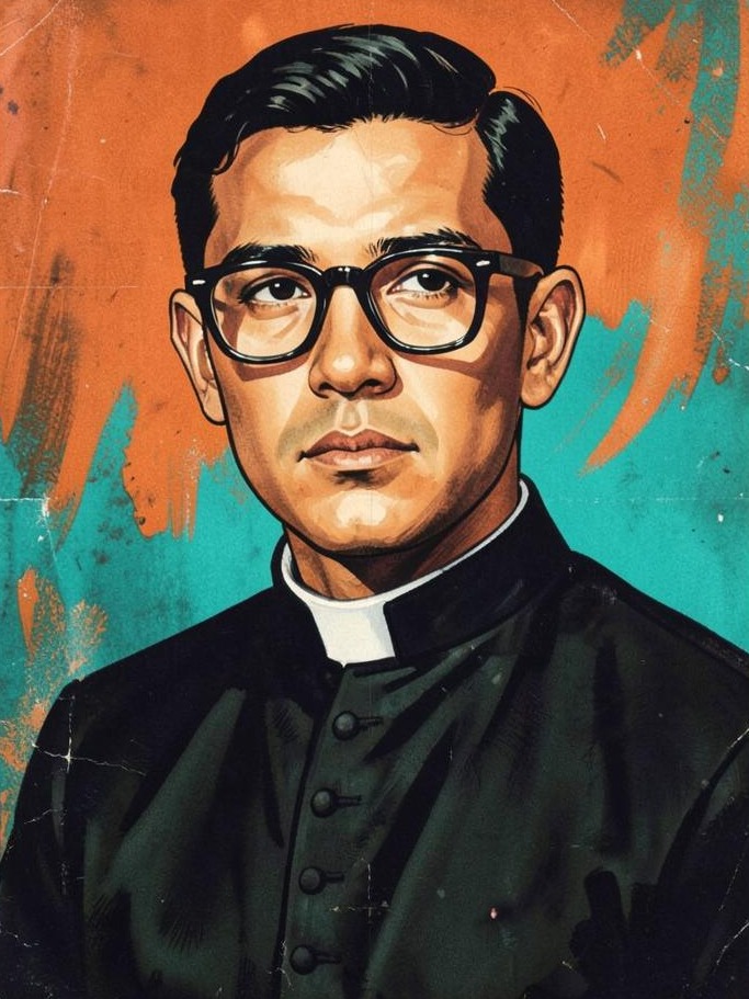Painted portrait of Padre Gabriel Hurtado